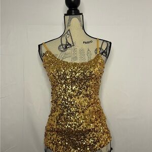 Gold Sequin Women's Top
